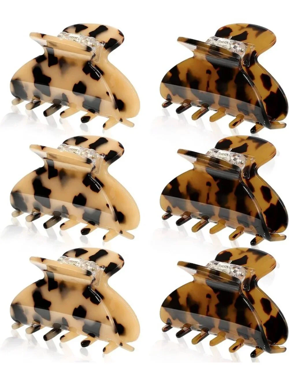 Colorful Medium Hair Claw Clips for Thin Hair | Tortoise Shell Design, Non-Slip